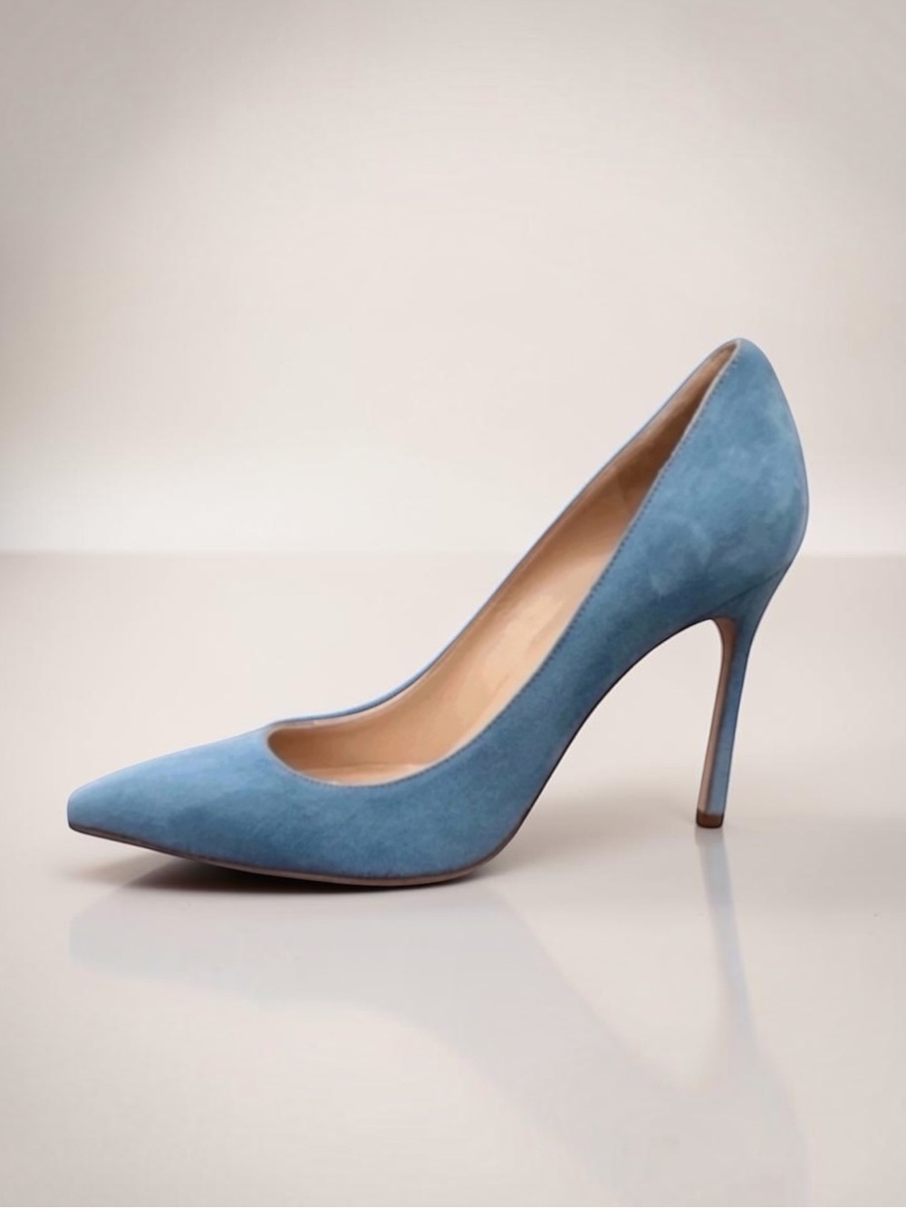 Manolo Blahnik BB 105mm Suede Pumps Blue 38
